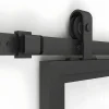 Vente-unique Schuifdeur-Schuifdeur Sinca - H205Cm X B73Cm - Helder Gehard Glas En Aluminium