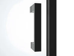 Shower & Design Douchewand-Schuifdouchedeur Met Wieltjes Mat Zwart Industriele Stijl - 120 X 195 Cm - Anakao