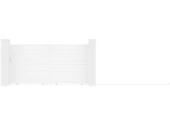 EXPERTLAND Hekjes & Poorten-Schuifpoort Aluminium L374 X H180 Cm Wit - Nazario