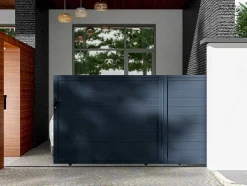 EXPERTLAND Hekjes & Poorten-Schuifpoort Van Antraciet Opengewerkt Aluminium - L416 X 165 Cm - Nazario