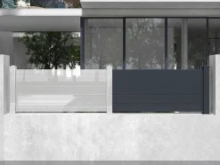 EXPERTLAND Afscherming En Omheining-Schuttingverlenging Te Plaatsen H78 X B189 Cm + 1 Paal Antraciet - Otavio