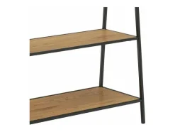 Vente-unique Kleine Opberger En Slaapkameraccessoire-Sea Kledingrek 2 Planken Zwart, Natuur.