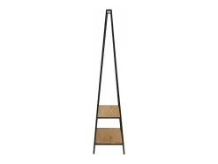 Vente-unique Kleine Opberger En Slaapkameraccessoire-Sea Kledingrek 2 Planken Zwart, Natuur.
