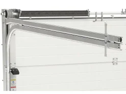 Vente-unique Garagedeur-Sectionale Garagedeur - Gegroefd Effect - Centrale Loopdeur - Antraciet - Automatisch - Noria