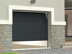Somfy Garagedeur-Sectionale Garagedeur Antraciet Met Groefeffect En Motor - Noria