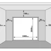 Vente-unique Garagedeur-Sectionale Garagedeur Houteffect Wit Met Motor - Prieta