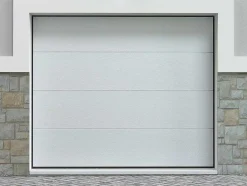 Somfy Garagedeur-Sectionale Garagedeur Houtdecor Wit Met Motor - Prieta