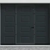 Vente-unique Garagedeur-Sectionale Garagedeur Met Somfy Motor Met Centrale Loopdeur Antraciet - Caopas