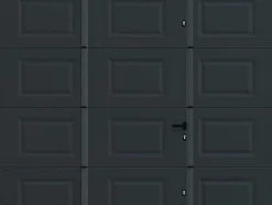 Vente-unique Garagedeur-Sectionale Garagedeur Met Somfy Motor Met Centrale Loopdeur Antraciet - Caopas