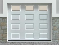 Somfy Garagedeur-Sectionale Garagedeur Met Cassettes - Wit - Met Ramen - Met -Motor - Caopas