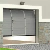 Somfy Garagedeur-Sectionale Garagedeur Met Groefeffect Centrale Deur Grijs Met Motor - Noria