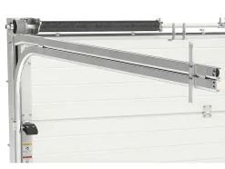 Somfy Garagedeur-Sectionale Garagedeur Met Glad Effect Met Centrale Witte Loopdeur En Motor - Lavega