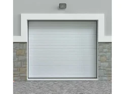 Somfy Garagedeur-Sectionale Garagedeur Met Wit Groefeffect En Motor - Noria