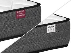 Ysmée Set Matras En Lattenbodem-Set 140 X 200 Cm Bedbodem + Matras Met Pocketveren - Ambracie Van Ysmee