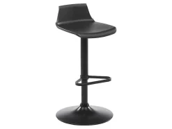 Vente-unique Barmeubel-Set "Bar": Barmeubel Meteorite + 2 Barkrukken Calas - Zwart En Grijs