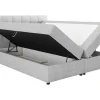 Ysmée Boxspringbed-Set Bed Met Hoofdbord Met Capitons + Bedbodem Met Opbergruimte + Matras+ Dekmatras - 160 X 200 Cm - Stof - Lichtgrijs - Kida Van Ysmee