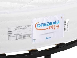 DREAMEA PLAY Set Matras En Lattenbodem-Set Bedbodem + Rondmatras Roma Van - 220 X 220 Cm