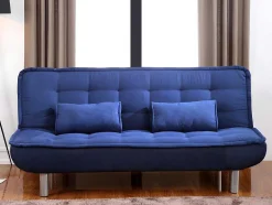 Vente-unique Scandinavisch-Set Blauwe Slaapbank Mishan En Grijs Tapijt Bunny