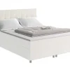 Ysmée Boxspringbed-Set Boxspring En Matras Met Hoofdeinde + Lattenbodem + Matras + Dekmatras Siero Van Ysmee - 160 X 200 Cm - Stof - Ivoor