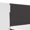 Ysmée Boxspringbed-Set Boxspring Hoofdbord Met Led-Verlichting + Bedbodems + Matras + Topmatras Asti Van Ysmee - 180 X 200 Cm - Kunstleer - Wit En Grijs