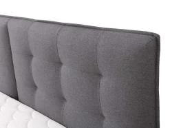 Palacio Boxspringbed-Set Boxspring Met Hoofdbord + Bedbodems Met Opbergruimte + Matras + Dekmatras - 160 X 200 Cm - Antracietkleurige Stof - Perama Van