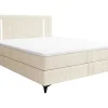 Ysmée Boxspringbed-Set Boxspring Met Hoofdbord Met Ledverlichting + Bedbodem + Matras + Dekmatras - 160 X 200 Cm - Stof - Beige - Ono Van Ysmee