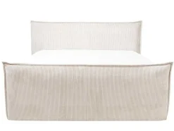 Palacio Boxspringbed-Set Boxspring Met Hoofdeinde + Bedbodems Met Opbergruimte + Matras + Dekmatras - 2 X 80 X 200 Cm - Ivoorwit Ribfluweel - Rhoda Van
