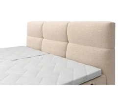 Palacio Elektrisch Relaxatiebed-Set Boxspringbed Met Hoofdbord Met Capitons + Elektrische Relaxbedbodems + Matras + Dekmatras - 2 X 90 X 200 Cm - Beige - Lodi Van