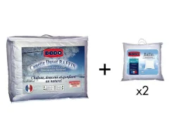 DODO Dekbed-Set Dekbed Natuurlijk 240 X 260 Cm + 2 Hoofdkussens Dons Baffin 65 X 65 Cm