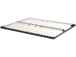 DREAMEA Set Matras En Lattenbodem-Set Lattenbodem + Futon 160 X 200 Cm - 100% Katoen - Shiva Van - Ecru