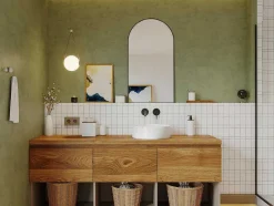 Vente-unique Opbergaccessoire-Set Van 3 Badkamerhaakjes In Terrazzo - 3 Groottes - Stochi