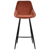 Vente-unique Barkruk-Set Van 2 Barkrukken - Fluweel - Terracotta - Masurie