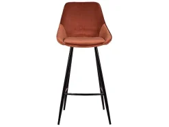 Vente-unique Barkruk-Set Van 2 Barkrukken - Fluweel - Terracotta - Masurie