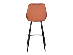 Vente-unique Barkruk-Set Van 2 Barkrukken - Fluweel - Terracotta - Masurie