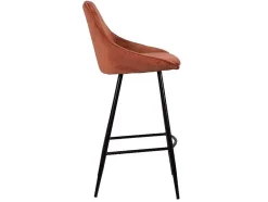 Vente-unique Barkruk-Set Van 2 Barkrukken - Fluweel - Terracotta - Masurie