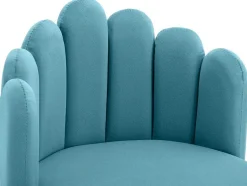 Vente-unique Barkruk-Set Van 2 Barkrukken - Fluweel En Metaal - Blauw