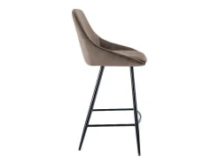 Vente-unique Barkruk-Set Van 2 Barkrukken Masurie - Fluweel - Taupe