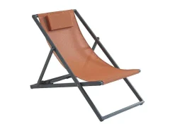 MYLIA Ligstoel-Set Van 2 Chileense Ligstoelen Van Aluminium - Terracotta - Anilio Van