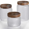 OZAIA Keukenaccessoire En -Opbergruimte-Set Van 3 Conservepotten Voor Voedingswaren - 3 Afmetingen - Glas - Transparant - Festini