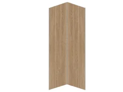 Shower & Design Douchewandpaneel-Set Van 2 Douchewandpanelen Met Houteffect Van Aluminium Met Profielen - 2 X L90 X H210 Cm Eneko
