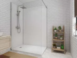 Shower & Design Douchewandpaneel-Set Van 2 Douchewandpanelen In Aluminium Inclusief Profielen - L90 Cm X L120 Cm X H210 Cm - Itziar