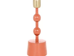 OZAIA Kandelaar En Kaars-Set Van 2 Geemailleerde Aluminium Kandelaars - H.26,5 Cm En H.22 Cm - Terracotta - Parina
