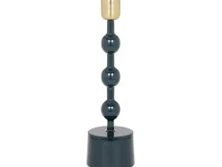 OZAIA Kandelaar En Kaars-Set Van 2 Geemailleerde Aluminium Kandelaars - H.26,5 Cm En H.22 Cm - Eend Blauw - Parina