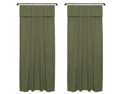 OZAIA Aanbiedingen: Woonaccessoires-Set Van 2 Gordijnen Van Katoen En Linnen - 140 X 280 Cm - Kaki - Borina