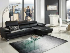Vente-unique Salontafel-Set Van 3 Inschuifbare Bijzettafels Minka - Glas