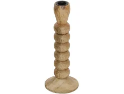 OZAIA Aanbiedingen: Woonaccessoires-Set Van 2 Kandelaars Van Mangohout - H23 Cm - Naturel - Fainin