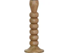 OZAIA Aanbiedingen: Woonaccessoires-Set Van 2 Kandelaars Van Mangohout - H23 Cm - Naturel - Fainin