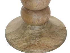 OZAIA Aanbiedingen: Woonaccessoires-Set Van 2 Kandelaars Van Mangohout - H23 Cm - Naturel - Fainin