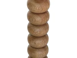 OZAIA Aanbiedingen: Woonaccessoires-Set Van 2 Kandelaars Van Mangohout - H23 Cm - Naturel - Fainin