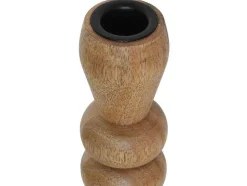 OZAIA Aanbiedingen: Woonaccessoires-Set Van 2 Kandelaars Van Mangohout - H23 Cm - Naturel - Fainin